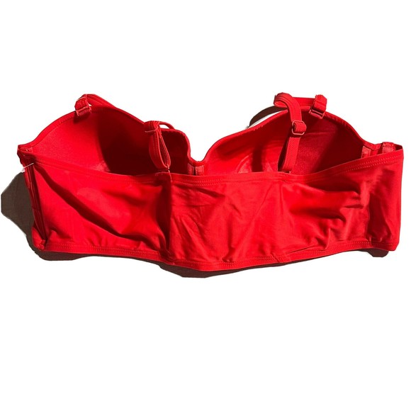 Swim by Cacique Off The Shoulder Blouson Swimsuit One Piece Bandeau Bra 46DD - Picture 11 of 16